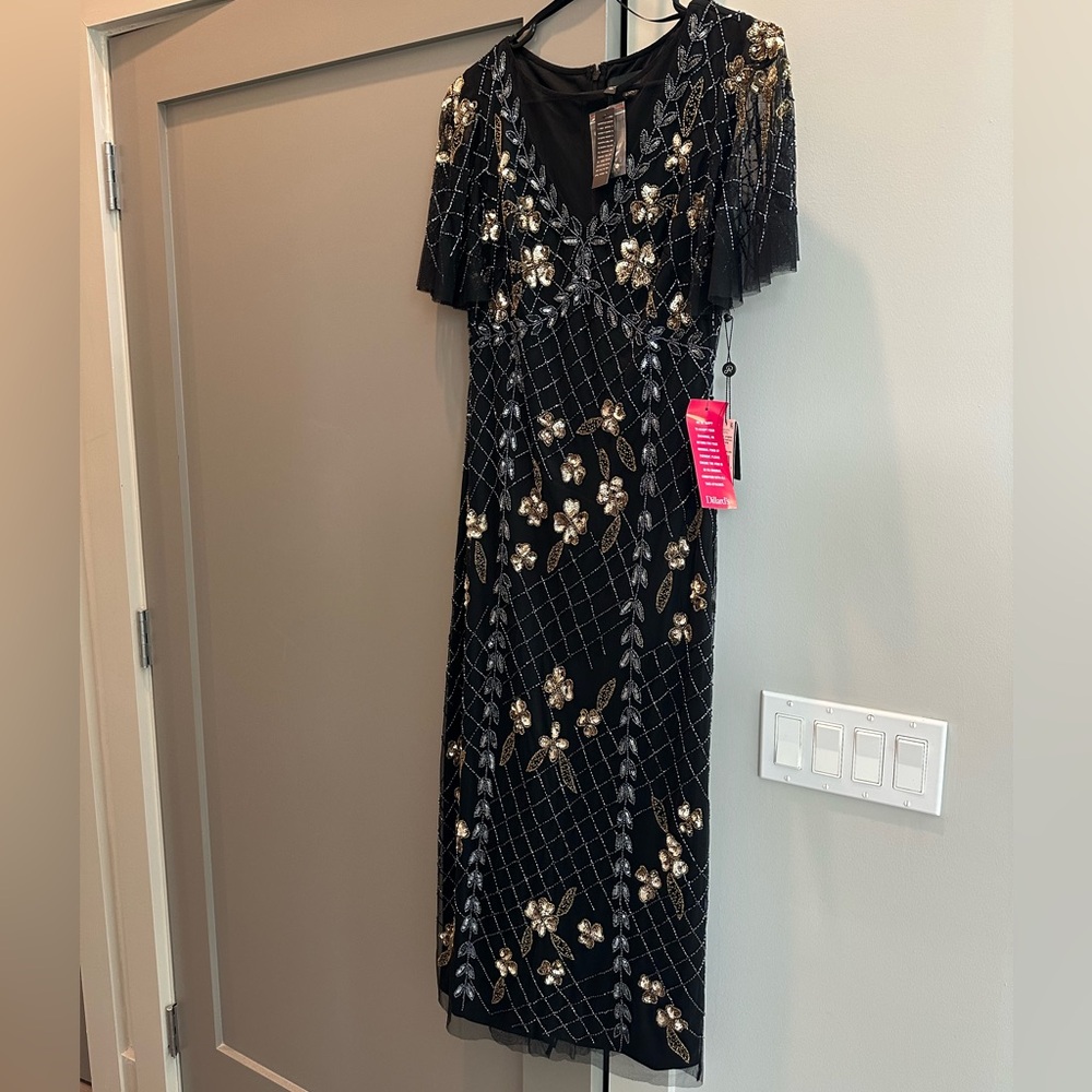 Adrianna Papell Beaded Ankle Dress